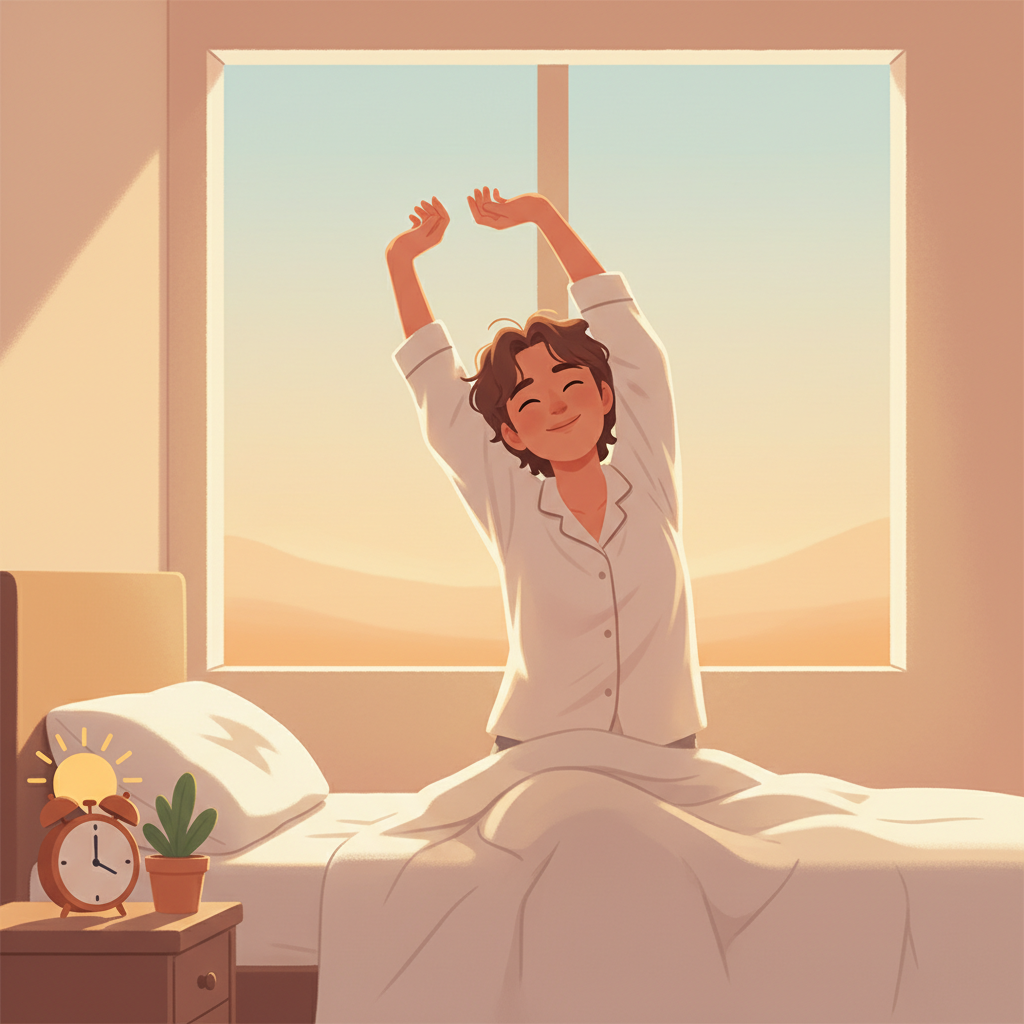 Wortschatzillustration zu Wake up