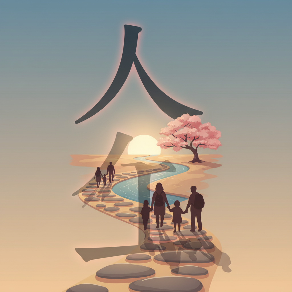 Wortschatzillustration zu 人生