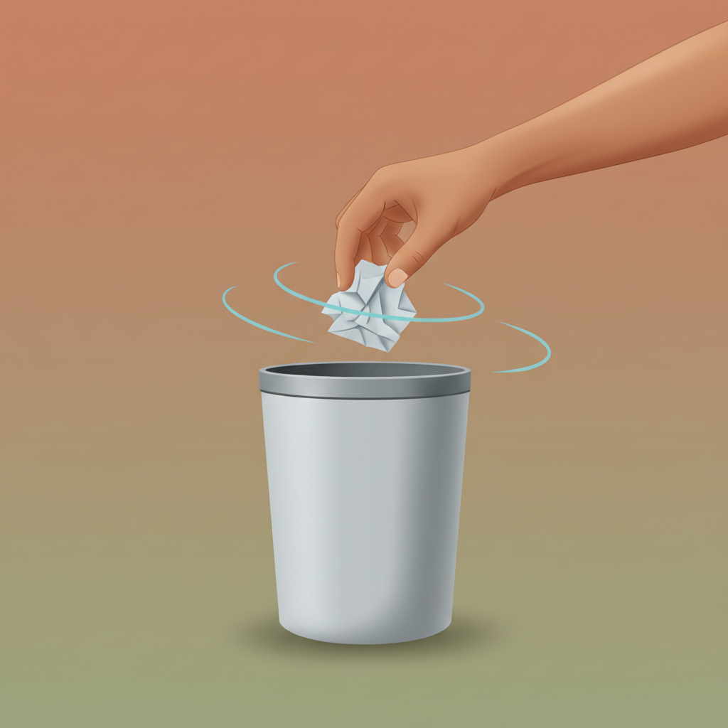 Wortschatzillustration zu Throw away