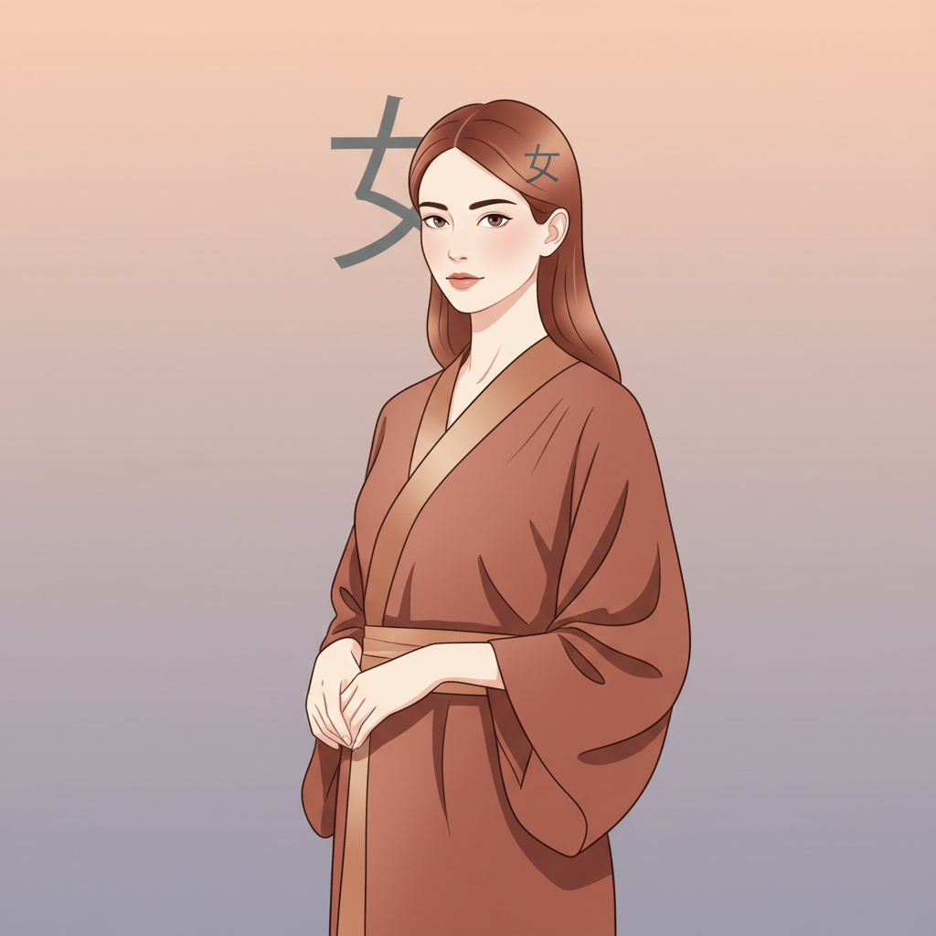 Wortschatzillustration zu 女