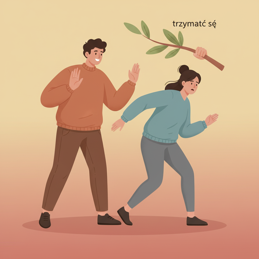 Wortschatzillustration zu Hold on