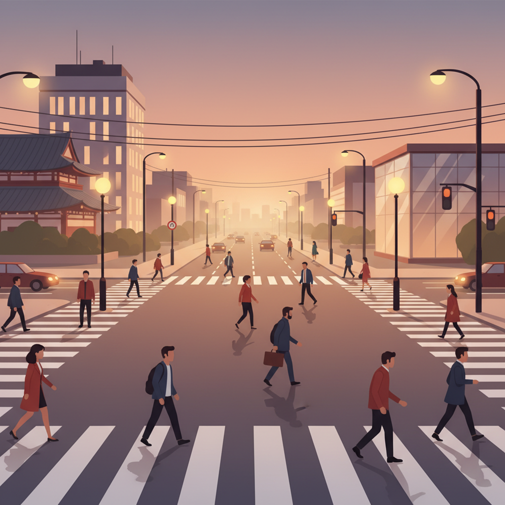 Wortschatzillustration zu 交差点