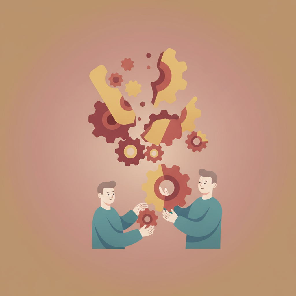 Wortschatzillustration zu Break down